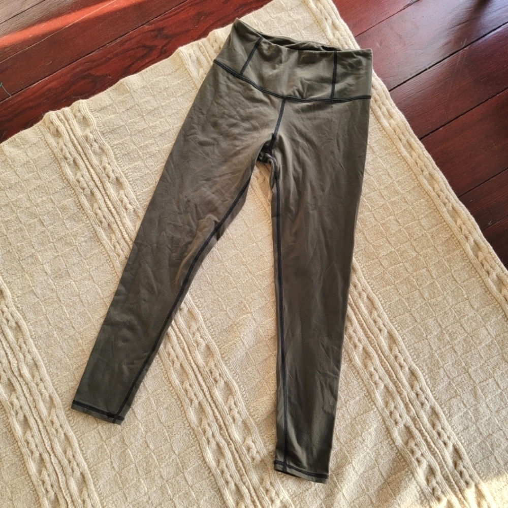 Electric and Rose Olive Green High Waist Leggings size Medium